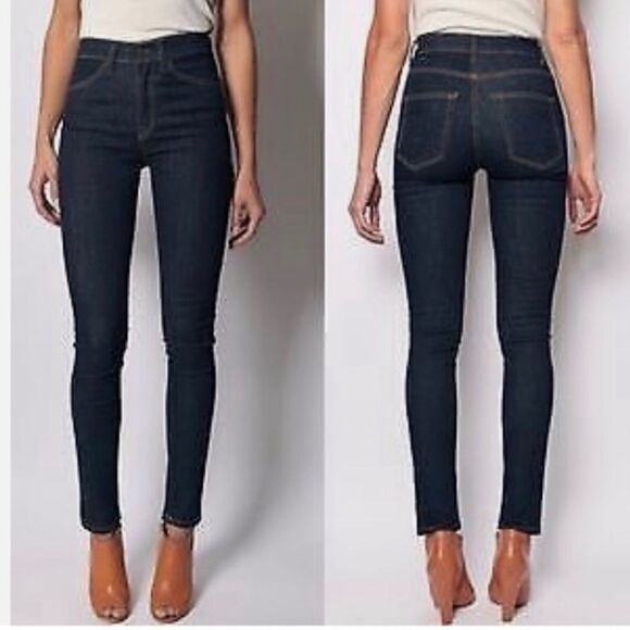 Imogene + Willie Lucy Midrise Dark Wash Stretch Skinny Jeans - Picture 1 of 7